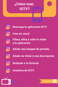 Cómo usar IGTV infografia