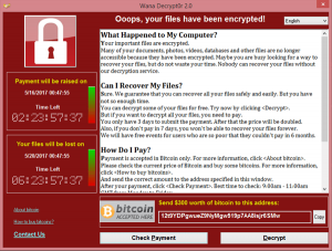 WannaCry Decrypt0r screenshot