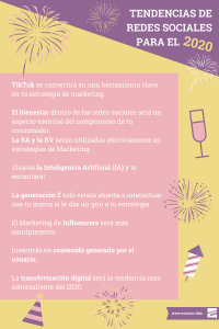 Redes sociales tendencias 2020 infografia